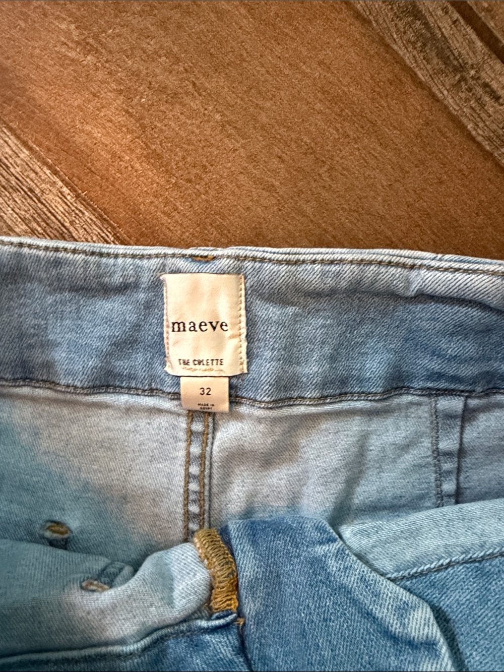 EUC Maeve Colette High-Rise Wide-
Leg Cropped Jeans color Korat Wash - Picture 7 of 10